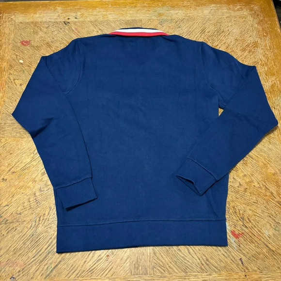 Kappa Windbreaker Track Jacket Men's Medium Blue Red White Embroidered Zip Up - Picture 2 of 6